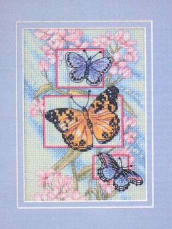 Набор для вышивания крестом Dimensions "Blossoms and Butterflies", 13 см х 18 см