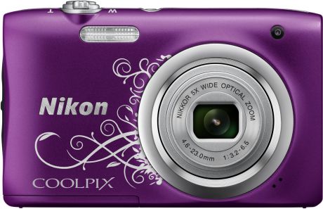 Компактный фотоаппарат Nikon CoolPix A100, Purple Line Art