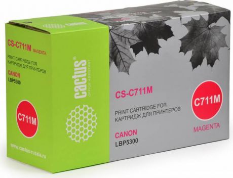 Картридж Cactus CS-C711M, пурпурный, для лазерного принтера