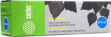 Картридж Cactus CS-CF412X, желтый, для лазерного принтера