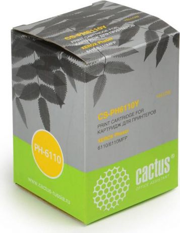 Картридж Cactus CS-PH6110Y, желтый, для лазерного принтера