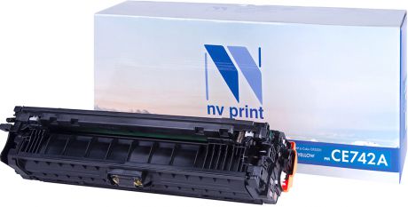 Картридж NV Print CE742AY, желтый, для лазерного принтера