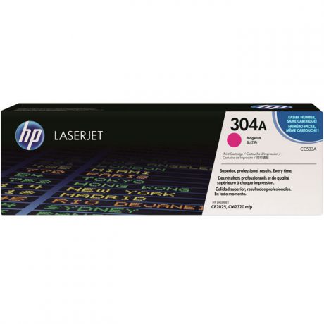 Картридж HP CC533A 304A, пурпурный, для лазерного принтера, оригинал