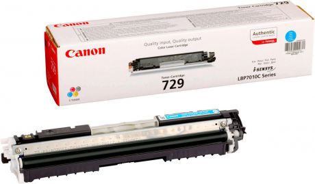 Картридж Canon 729, голубой, для лазерного принтера, оригинал