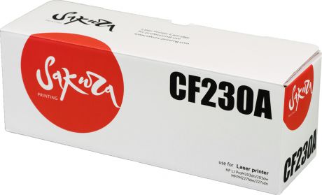 Картридж Sakura CF230A, черный, для лазерного принтера