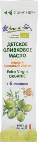 Fleur Alpine Organic масло детское оливковое порционное, с 6 месяцев, 10 мл