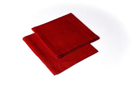 Салфетка сервировочная "Гаврилов-Ямский Лен", цвет: красный, 42 x 42 см. 10со2899