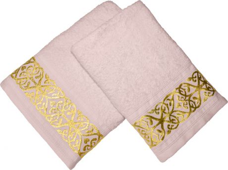 Набор махровых полотенец "Tete-a-tete", цвет: розовый жемчуг, 2 шт