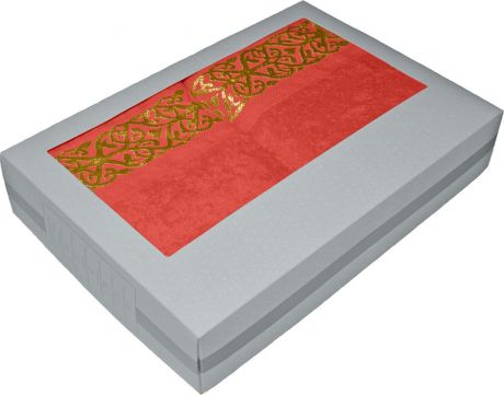 Набор махровых полотенец "Tete-a-tete", в подарочной коробке, цвет: коралловый, 2 шт