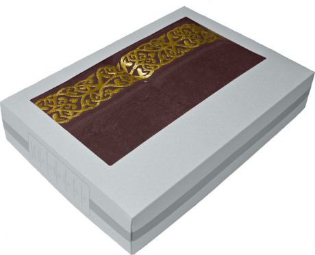 Набор махровых полотенец "Tete-a-tete", в подарочной коробке, цвет: темно-кофейный, 2 шт
