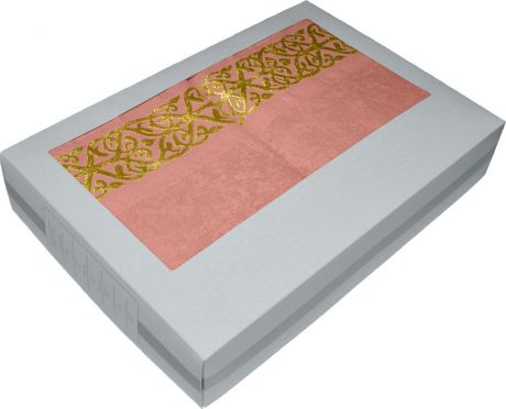 Набор махровых полотенец "Tete-a-tete", в подарочной коробке, цвет: персик, 2 шт