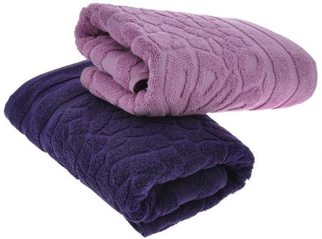 Набор полотенец Primavelle "Vitra", цвет: фиолетовый, сиреневый, 50 х 90 см, 2 шт