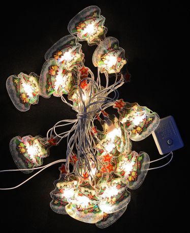 Гирлянда новогодняя "Феникс-Презент", электрическая, 16 ламп, 2,5 м