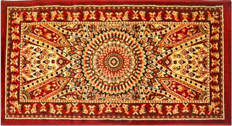 Ковер "Kamalak tekstil", прямоугольный, цвет: кремовый, 100 x 150 см. УК-0425