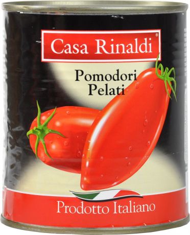 Casa Rinaldi Помидоры очищенные в томатном соке, 800 г