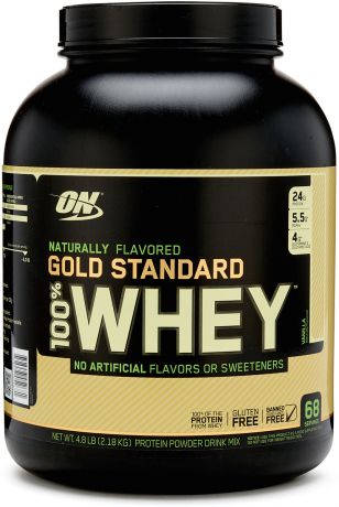 Протеин Optimum Nutrition "100% Natural Whey Gold Standard Gluten Free", ваниль, 2,17 кг