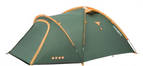 Палатка туристическая Husky "Bizon 4 Classic", цвет: зеленый