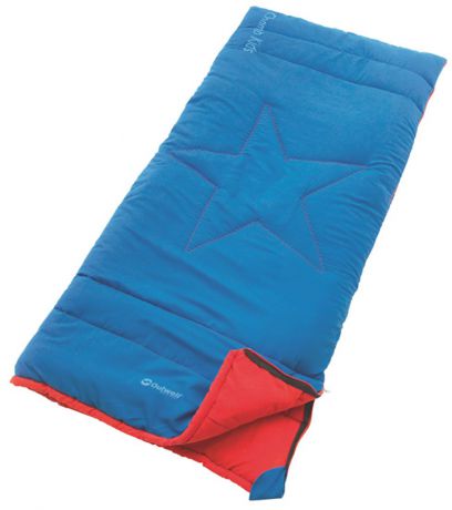 Спальный мешок-одеяло детский Outwell "Champ Kids", правосторонняя молния, цвет: синий, 150 х 70 см