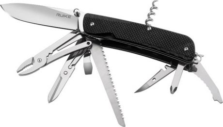 Нож складной туристический Ruike LD51-B, цвет: черный