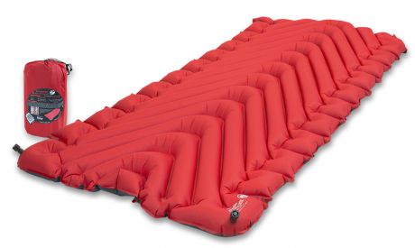 Надувной коврик Klymit "Insulated Static V Luxe pad Red", цвет: красный