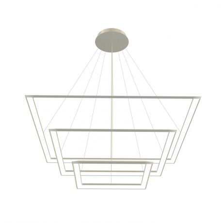 Подвесной светильник Luchera Cuadro, квадратный, тройной, светодиодный. TLCU3-34/52/70-01, LED, 94 Вт