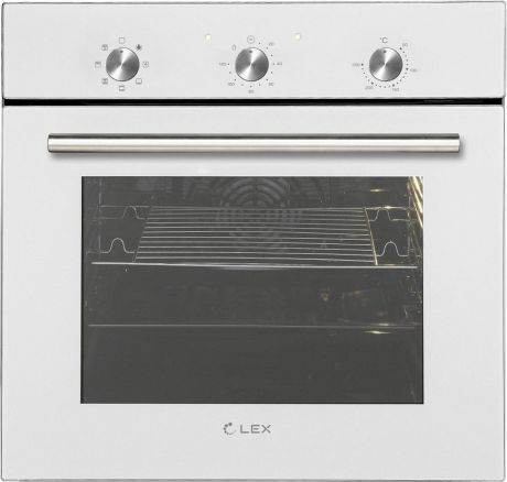 Духовой шкаф Lex EDM 070 WH, стекло белое