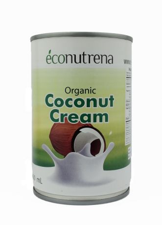 Сливки Econutrena кокосовые органические, жирность 22%, без стабилизаторов Жестяная банка, 400