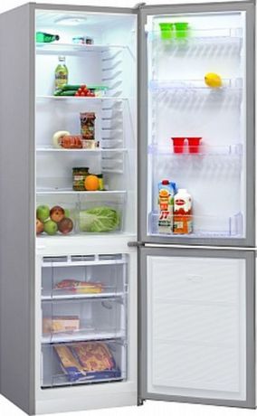 Холодильник Nordfrost NRB 120 332, двухкамерный, серебристый металлик