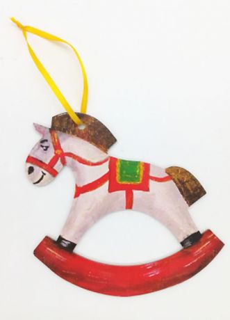 Игрушка-подвеска новогодняя Darinchi "Лошадка", 12 см