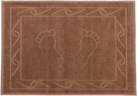 Полотенце махровое для ног Hobby Home Collection "Hayal", цвет: коричневый, 50 х 70 см