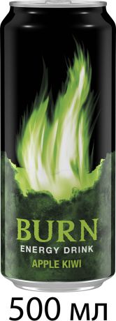 Burn Apple Kiwi энергетический напиток, 0,5 л