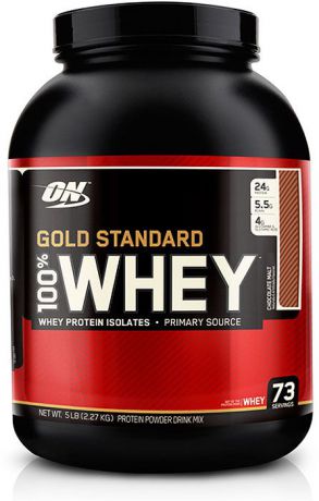 Протеин Optimum Nutrition 100% Whey Gold Standard Chocolate Malt, шоколадный солод, 2,27 кг