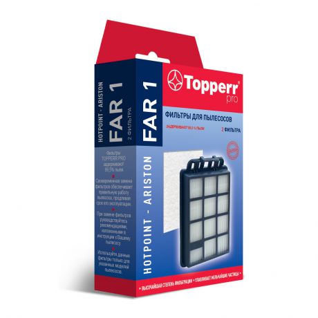 Фильтры Topperr Pro 1161 FAR 1, для пылесоса Hotpoint-Ariston, 2 шт