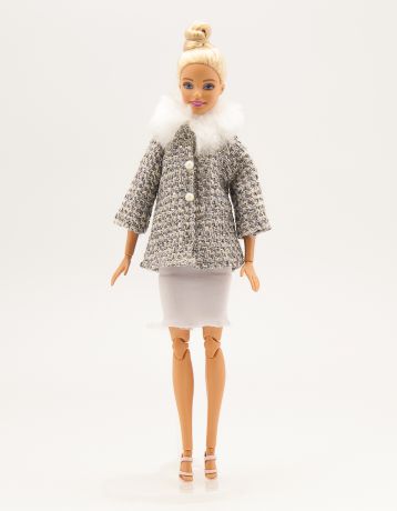 Комплект одежды для куклы с пальто