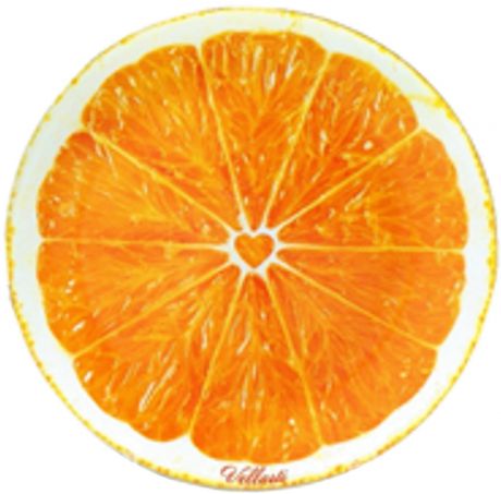 Тарелка Vellarti Апельсин, оранжевый, 21,5 см