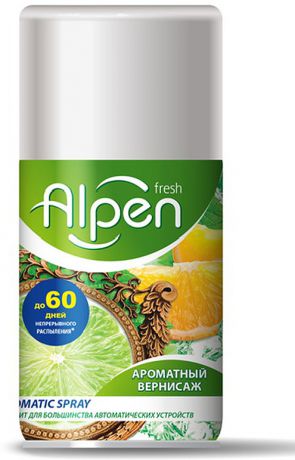 Освежитель воздуха Alpen Fresh Ароматный вернисаж, сменный флакон, 250 мл