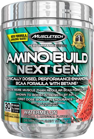 Аминокислотный комплекс MuscleTech Amino Build Next Gen, арбуз, 30 порций, 276 г
