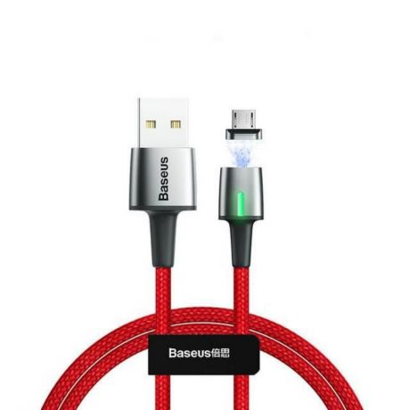 Кабель магнитный Baseus Zinc Magnetic Cable USB For Micro 2.4A 1m Red