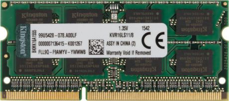 Модуль оперативной памяти Kingston DDR3L 8Gb 1600MHz, KVR16LS11/8