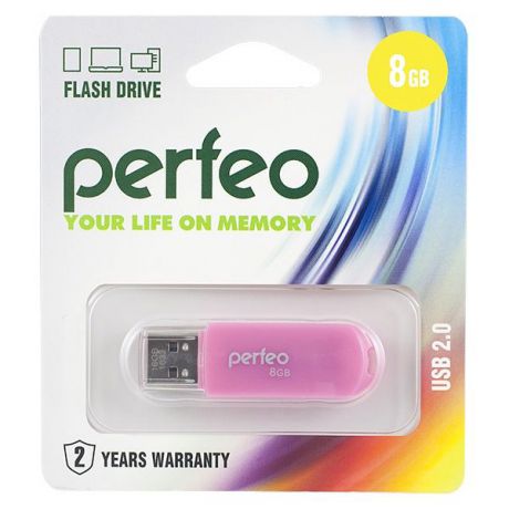 USB Флеш-накопитель Perfeo 8GB C03 розовый