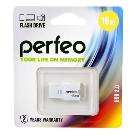 USB Флеш-накопитель Perfeo 16GB M01 белый