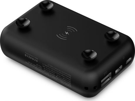 Внешний аккумулятор с беспроводной зарядкой Devia Kintonе series mini wireless power bank 10000mAh Black 10000мАч, черный
