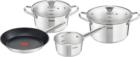 Набор посуды для приготовления Tefal Simpleo, B815S614, серебристый, 6 предметов