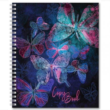 Тетрадь Феникс+ Бабочки, в клетку, 49118, разноцветный, A5+, 80 листов