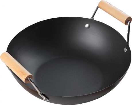 Сковорода-вок Доляна "Жаклин", 3741676, черный, диаметр 25 см