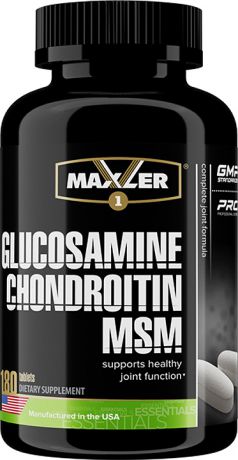 Глюкозамин и Хондроитин Maxler Glucosamine Chondroitin MSM, 180 таблеток