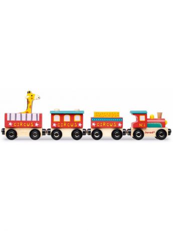Janod Поезд на магнитах с деревянными фигурками "Цирк"