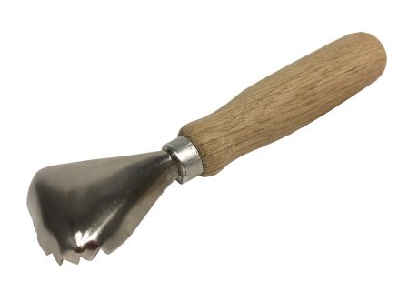 1273-2008 Рыбочистка с деревянной ручкой, размер 14,5 см