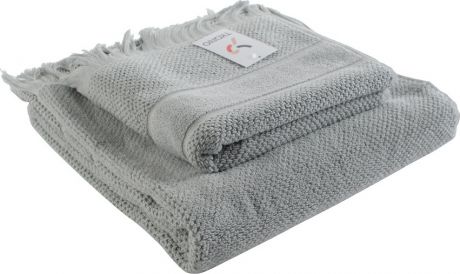 Банное полотенце Tkano с бахромой серого цвета Essential 70х140
