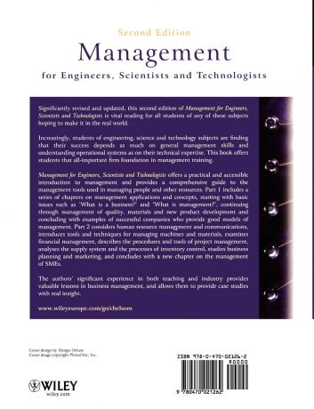 Chelsom, Payne, Reavill Management for Engineers, Scientists 2e